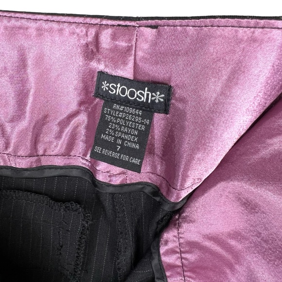 Y2K Low Rise Pinstripe Black Trouser Slacks 7 - Picture 4 of 7